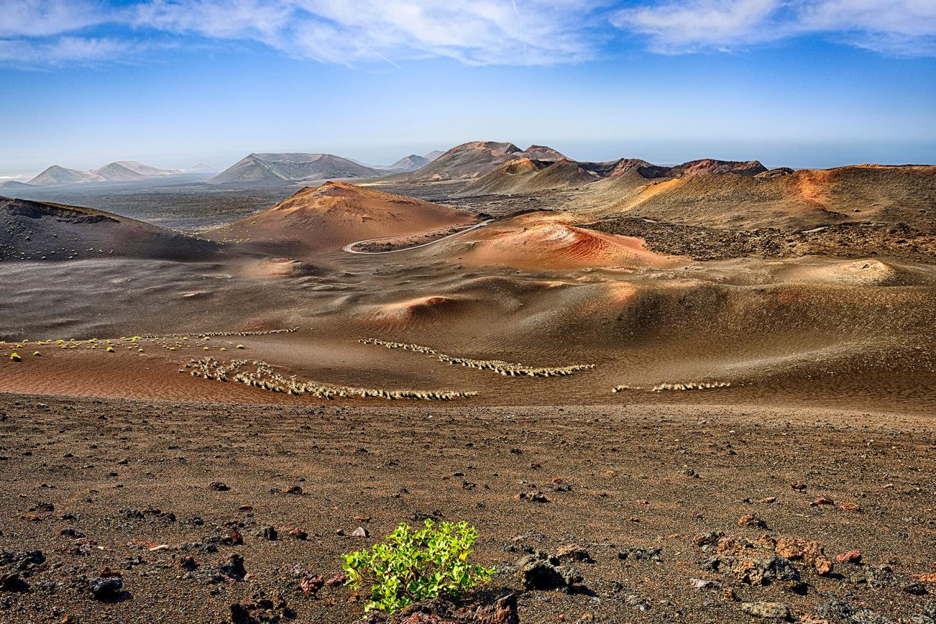 Volcanic landscape in Timanfaya Lanzarote
